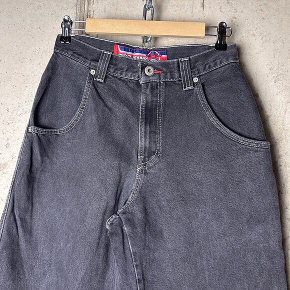 JNCO Jeans Y2K RARE Tribal Skeletal Dragon Embroidered 29" x 30" Skate Denim - Picture 5 of 6